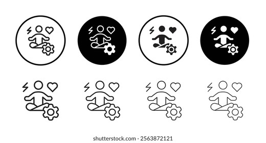 stress management icon web design in vector