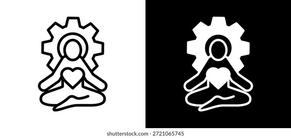 Vektorgrafik des Symbols für die Spannungsverwaltung mit weißem Hintergrund