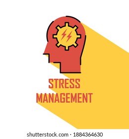 Stress management simple illustration. Easy to edit with vector file. Can use for your illustration. Especially about life skills.