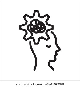 Stress Management simple line icon