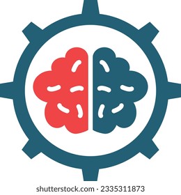 Stress Management Vector Glyph Two Color Icon For Personal And Commercial Use.
