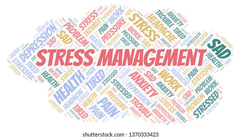 Stress Management Word Cloud Stock Vector (Royalty Free) 1370333423 ...