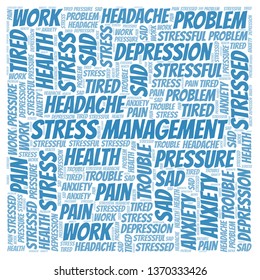 Stress Management word cloud.