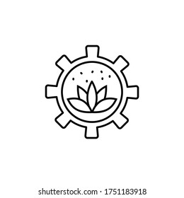 stress management, yoga line illustration icon on white background