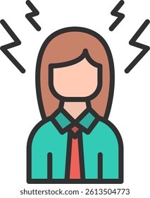 Stress Outline Filled Style Icon