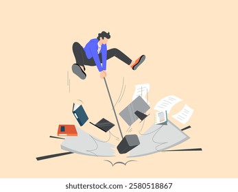 Stress from overwork or work mistakes