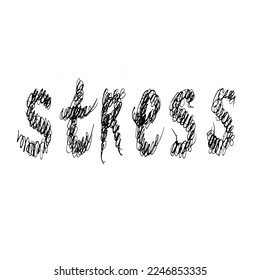 Stress  phrase, quote, slogan. Handwritten lettering vector isolated. Modern calligraphy, text design element for print, banner, wall art, poster, card, logo, brochure.