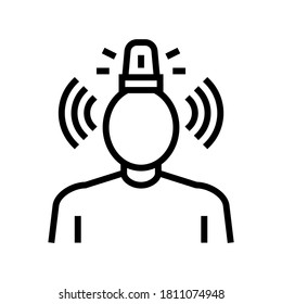 stress psychological problems line icon vector. stress psychological problems sign. isolated contour symbol black illustration