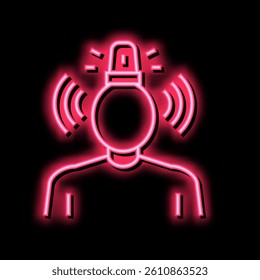 stress psychological problems neon light sign vector. stress psychological problems illustration