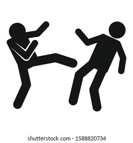 Stress public violence icon. Simple illustration of stress public violence vector icon for web design isolated on white background