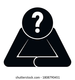 Stress question situation icon. Simple illustration of stress question situation vector icon for web design isolated on white background