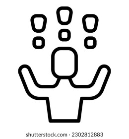 Stress reduction icon outline vector. Mind calm. Soul spa