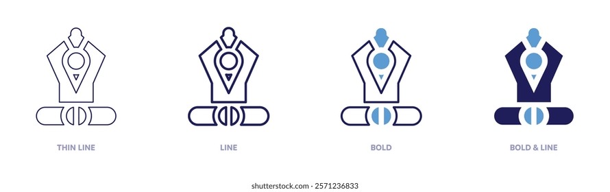 Stress relief icon in 4 different styles. Thin Line, Line, Bold, and Bold Line. Duotone style. Editable stroke.