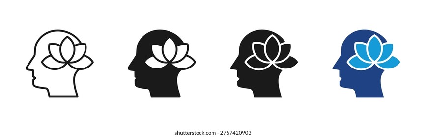 Stress Relief icon set multiple style collection