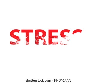 Stress relief poster. Clipart image isolated on white background