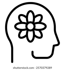 Stress relief Wellness Mental Health icon illustration