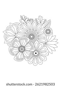 Stress aliviando flores da primavera livro de colorir para adultos