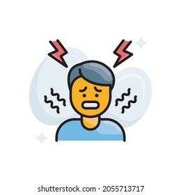 Stress resistance vector filled outline icon style illustration. EPS 10 file