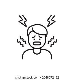 Stress resistance vector outline icon style illustration. EPS 10 file