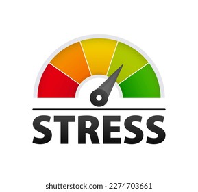 Stress scale test. Prevent stress level. Vector illustration.