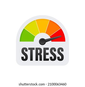 Stress score, great design for any purposes. Vector illustration. Chart graphic. Smile icon.