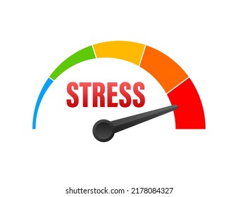 Stress score, great design for any purposes. Vector illustration. Chart graphic. Smile icon.