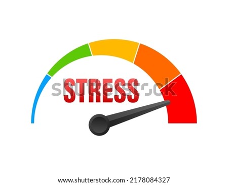 Stress score, great design for any purposes. Vector illustration. Chart graphic. Smile icon.