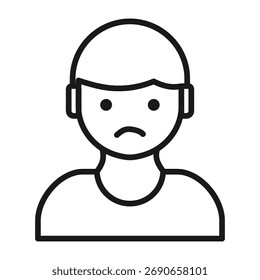 Concepto de Ilustración vectorial de íconos simples de estrés
