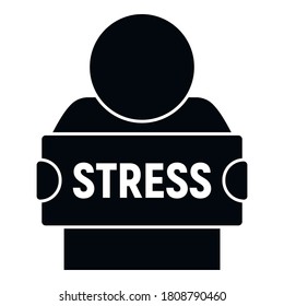 Stress situation icon. Simple illustration of stress situation vector icon for web design isolated on white background