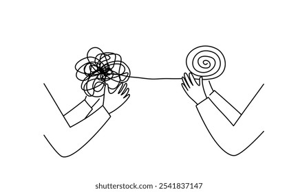Stress symbol with psychotherapy in mental health concept.