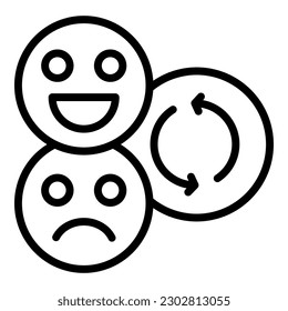 Stress therapy icon outline vector. Mind health. Soul meditate