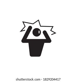 plantilla de diseño de iconos de vector de estrés