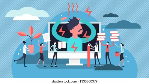 Stress vector illustration. Flat tiny office pressure work persons concept. Symbolic businessman emotional health problem. Tired, frustrated and angry employee lifestyle. Workplace multitasking panic. Stress vector illustration. Flat tiny office pressure work persons concept. Symbolic businessman emotional health problem. Tired, frustrated and angry employee lifestyle. Workplace multitasking panic.