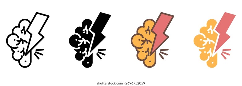 stress web icon multiple style collection