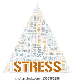 Stress word cloud. Wordcloud made with text only.