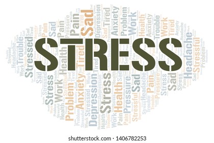 Stress Word Cloud Wordcloud Made Text Stock Vector (Royalty Free ...