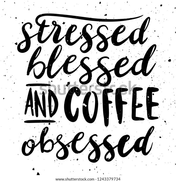 Stressed Blessed Coffee Obsessed Fisherman Hat | Foldable Sun Cap With UV Protection, Made In USA