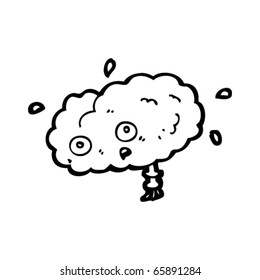 stressed brain cartoon