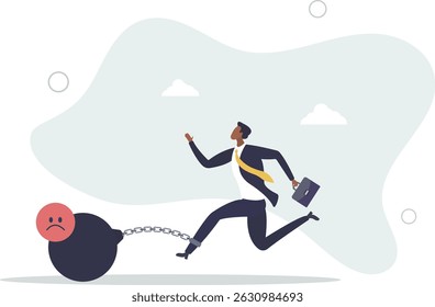 Sobrecarga acentuada, ansiedade ou pensamento negativo, raiva ou emocional causadora de problemas, saúde mental ou depressão, conceito sobrecarregado ou oprimido, vida de caráter .