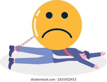 Sobrecarga de stress, ansiedade ou pensamento negativo, raiva ou emocional causando problema, saúde mental ou depressão,

