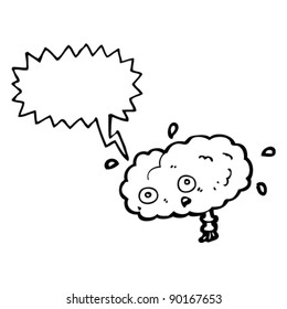 stressed cartoon brain