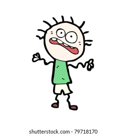stressed cartoon doodle man