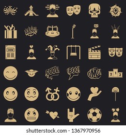 Stressed emotion icons set. Simple style of 36 stressed emotion vector icons for web for any design
