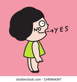 Stressed Girl Say Word Yes When Stock Vector (Royalty Free) 1540464347 ...