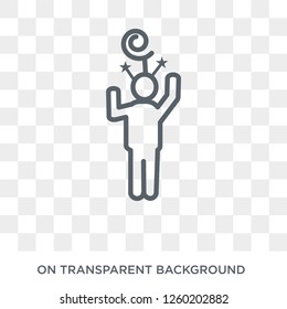 stressed human icon. Trendy flat vector stressed human icon on transparent background from Feelings collection. High quality filled stressed human symbol use for web and mobile