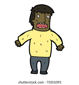 caricatura de hombre con estrés