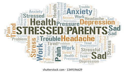 Stressed Parents word cloud.