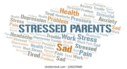 Stressed Parents word cloud.