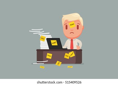 Stressed people with ASAP sticky notes