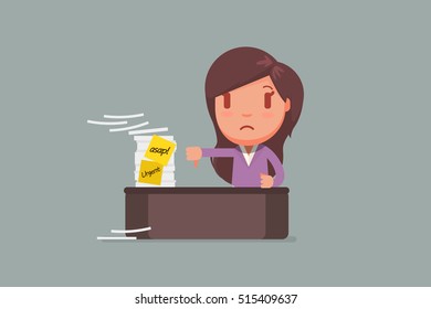 Stressed people with ASAP sticky notes